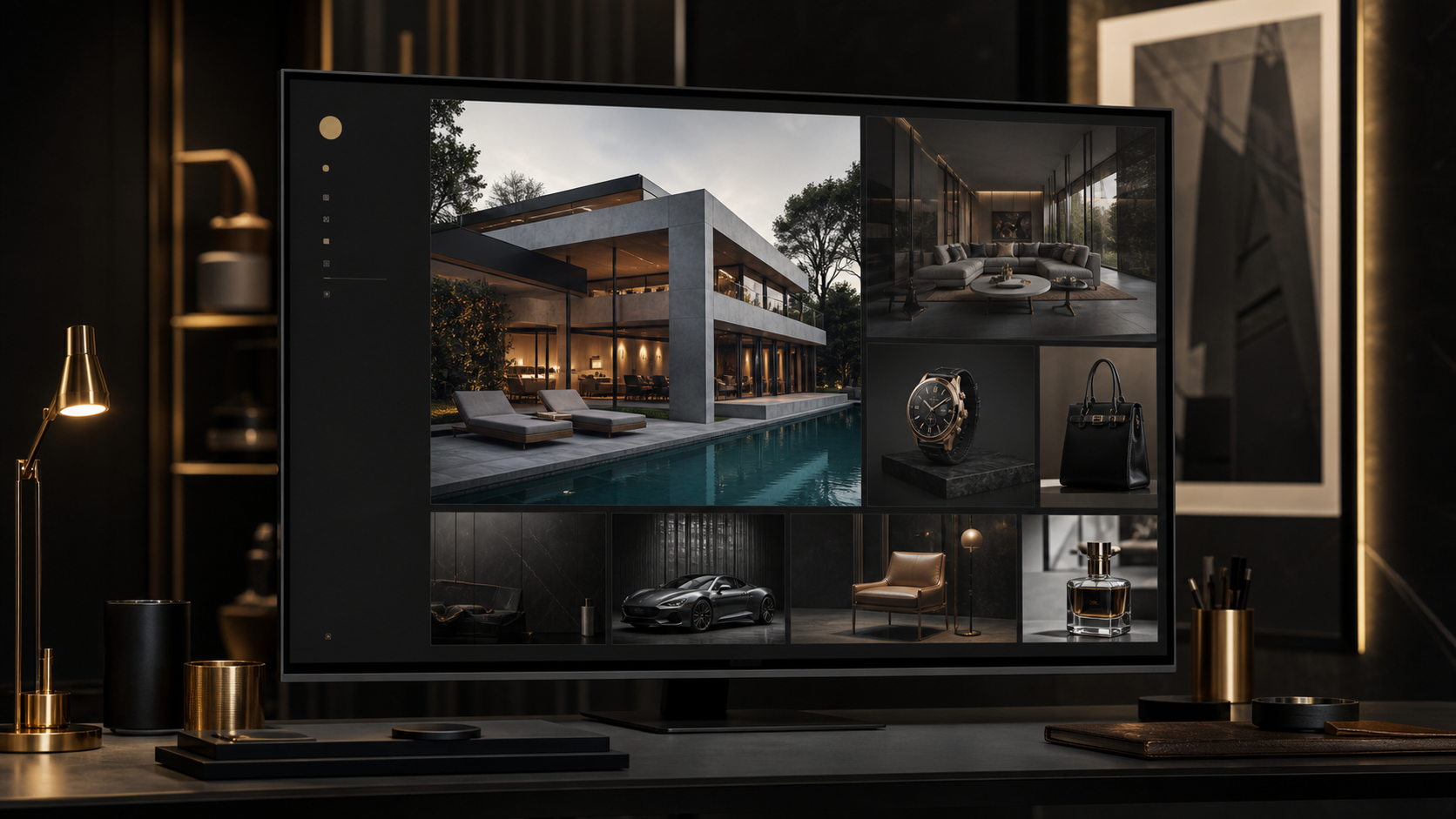 Exemplo visual de vitrine digital premium